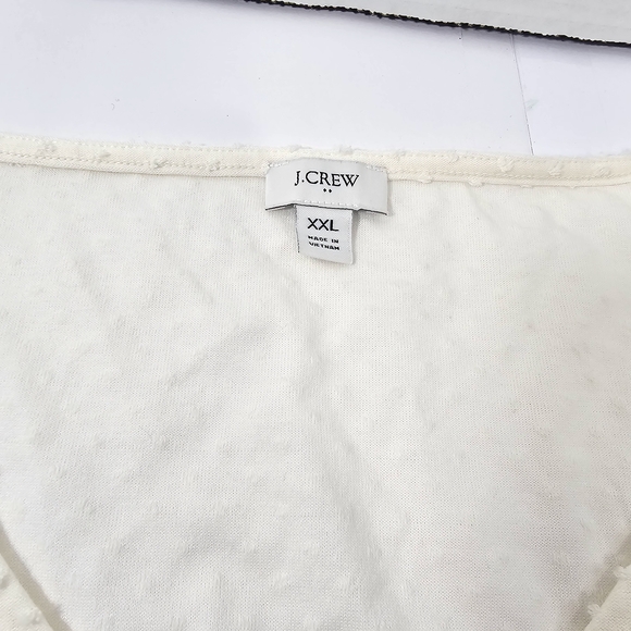 J. Crew Factory Cream Textured V-Neck Blouse - Picture 5 of 10